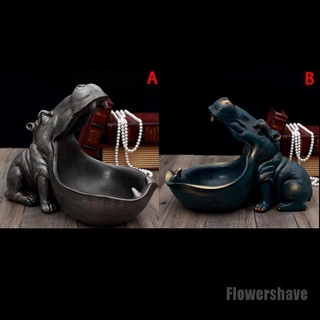 [flowershave] Hippopotamus statue decoration resin artware sculpture statue home decoration