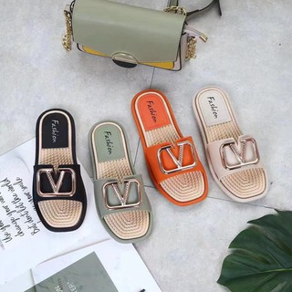 Ins Korean New Summer Home Rubber Slippers #V-1439 (Add1size)