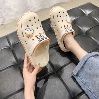 ❐▬☃Rogue rabbit Baotou hole shoes female summer nurse soft-soled sandals thick-soled cute outer wear
