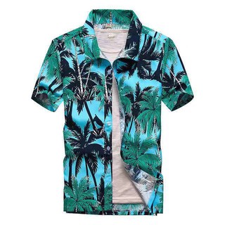 summer floral polo shirts for men hawaiian style shirts - (S-XL size )