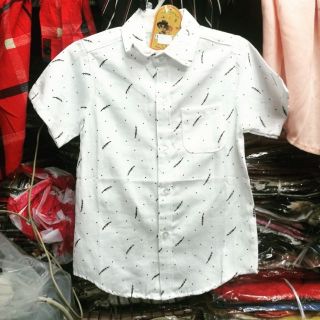 White Printed Polo Shirt for Kids (S-XL) (1)