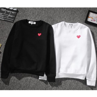 PLAY Embroidered Hearts Men and Women Lovers Sweater