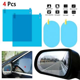 4Pcs/Set Car Side Window Protective Film Anti Fog Membrane Anti-glare Waterproof Rainproof Sticker