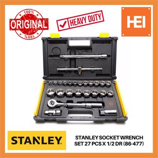 Socket Wrench Set STANLEY 27pcs SET X 1/2 Drive Model #86-477