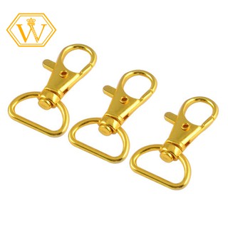 🌀Stock🌀3 Pcs Gold Tone Metal Lobster Claw Clasp Swivel Hook Key Holder