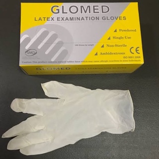 Glomed latex gloves 100s per box