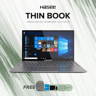 Hasee Thin Book 14 Inch 72% IPS i7 6660U 512G SSD 8G DDR4 72% IPS Business Laptop
