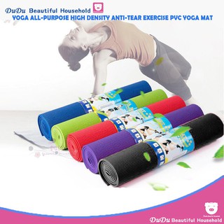 WG Yoga All-Purpose 4mm Extra Thick High Density Anti-Tear Exercise PVC Yoga Mat (4)