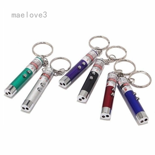 Maelove3 2-in-1 Stylish Lazer Pen Pointer Keychain Keyring With torch Cat Best Toy Simple