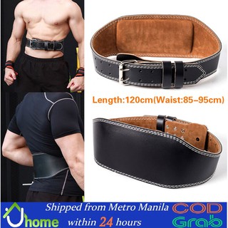 【SOYACAR】Weightlifting Belt Cowhide Leather Men Lumbar Protection Gym Fitness Training Squats Belt (1)