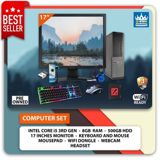【spot goods】☑Intel Core i5 / 8gb Ram / 500gb Hdd / 17 Inches Monitor / Keyboard and mouse "Computer