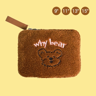 Fun Study|Korea Ins Cute Plush Teddy Bear 37 / 43 / 50cm Tablet iPad Pack Girl Heart Brown Bear