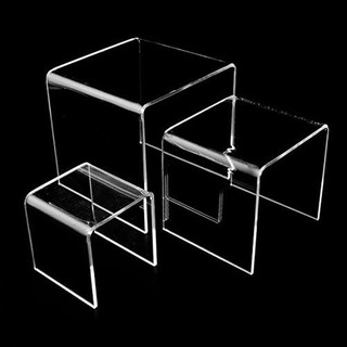 Clear Acrylic Riser Set - 3 Display Stand Risers