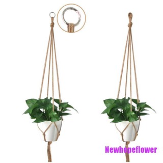 NFPH❀ Pot Holder Macrame Plant Hanger Hanging Planter Basket Jute Braided Rope Craft