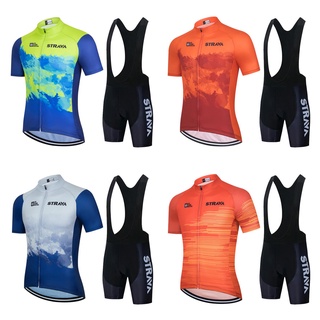 2022 Pro Summer STRAVA Racing Bicycle Clothes Anti-UV Cycling Wear For Men Quick-Dry Cycling Clothing MTB Bike Jersey