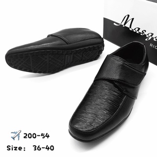 ♠200-54 Boys Fashion Black School Shoes