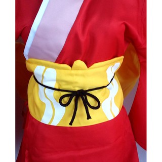 Anime Gintama Kagura Red Kimono Party Cosplay Costume (5)