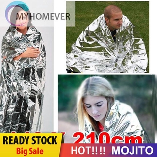 MOJITO Portable Waterproof Emergency Space Rescue Thermal Mylar Blanket 1.3 x 2.1m