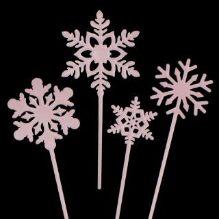 ✨ Ready Stock ✨4Pcs/set Frozen Snowflake Cake Toppers 2021 Party Supplies (8)
