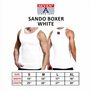 Sando Boxer Top Tank Adult (WHITE)