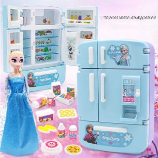 Frozen 2 Princess Aisha Kitchen Baby Toys Pretend Play Simulation Toys Kids Simulation Kids Play Home Kitchen Simulation Box Refrigerator Dining Room With Little Girl For Kid Gift Kitchen Games
