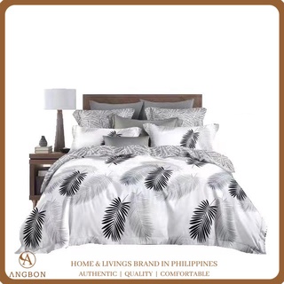 【Ready Stock】₪▫☽Angbon 3in1 Korean Cotton Queen Size Modern Style Bedsheet Set 60*75 Inches