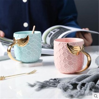 Summer Beauty Glazed Mermaid Coffee Mugs Tea Cups