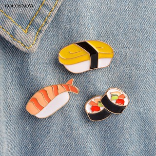 【Cocosnow】Enamel Unisex Sushi Brooch Pin Coat Leather Jewelry Decor