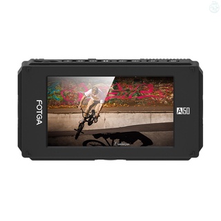 FOTGA A50T 5 Inch FHD IPS Video On-camera Field Monitor 1920*1080 Touchscreen 510cd/m2 HDMI 4K Input / Output Dual NP-F Battery Plate for NP-F970 NP-F550 F570 for 5D III IV A7 A7R A7S II III GH5