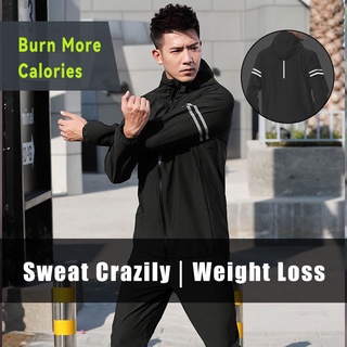 「TiauYat」Sauna Suit Sauna Jacket Sauna Suit Men Sauna Suit For Exercise Sweat Weight Loss Jogger