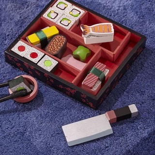 Zeb Wooden Sushi Pretend Toys Set - Melissa & Doug Sushi Toys