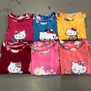 cotton spandex combi Tshirt pajama terno for girl
