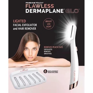 Hair Removal Tools▤℡Flawless Dermaplane Glo Lighted Facial Dermaplaning and Hair Remover Tool Finish