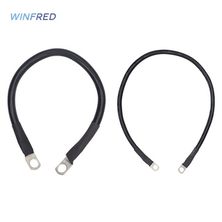 (Ready New-winf)4 AWG Gauge Black Negative Battery Inverter Cable with Lugs for Car Boat RV