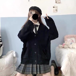 Japanese Korean Fashion Sailor School Girl Uniform Cardigan Cosplay Suit Sweater Anime Student