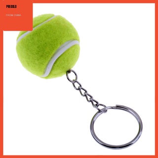 Novelty Green Mini Tennis Ball Key Chain Keychain Metal Key Ring Keyring