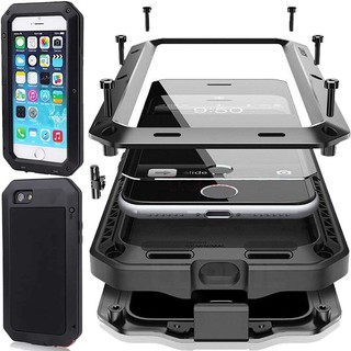 Heavy Duty 360 Full Body Doom Armor Waterproof Metal Case For iPhone 11 Pro Max XR 6 6S 7 8 Plus X