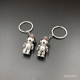 Alloy Ins Spaceman Astronaut Keychain Metal Creativity Couple Pendant Car Key Ornament Package Penda
