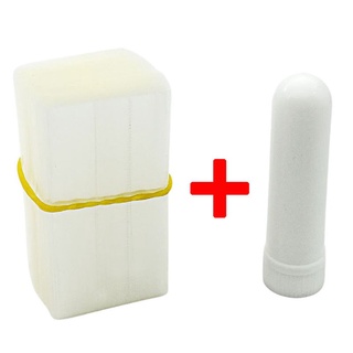 100Pcs Essential Oil Aromatherapy Blank Nasal Inhaler Tubes With Cotton Core + Shrink wrap for Tube
