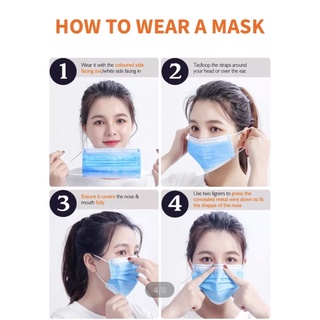 50PCS Face mask 3-Ply Disposable Surgical Face Mask With/Box (9)