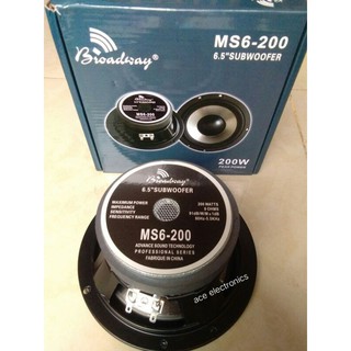 6.5 INCHES SUBWOOFER 200 WATTS MS6-200
