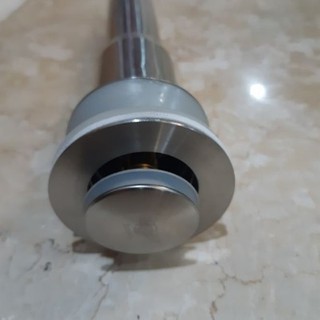 Mahusay na kalidad at mababang presyo Stainless Strainer Push Button with Tail piece for lavatory an