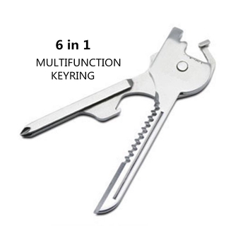 6-in-1 Utili Key Tool Keyring Keychain Multifunction Stainless Steel (3)