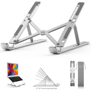 D1❒Aluminum/Plastic adjustable laptop stand foldable portable laptop MacBook computer stand be raise