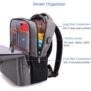 travel organizer✥◘Lekesky baby bag mother laptop USB interface backpack large capacity (8)