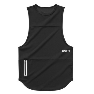 Quick-drying Brand Men The fake pocket Zipper Sleeveless Vest Summer polyester Breathable Male Tight Gyms Clothes Bodybuilding Undershirt Fitness Tank Tops