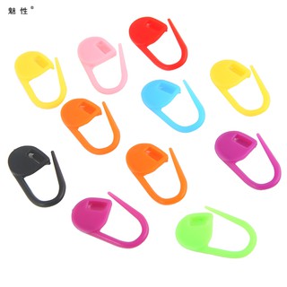 【20pcs/set】 Colorful knitting small mark buckle tool colorful safety pin plastic positioning buckle (6)
