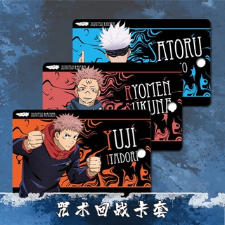 Jujutsu Kaisen Card Cover Anime Cardholder Yuji Kugisaki Gojo Acrylic Bus Card Holder ID Cards Key Chain Student