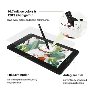 Huion Kamvas 12 11.6 Inch Drawing Monitor Digital Graphics Tablet With ± 60 Tilt 120% Srgb Distance (6)