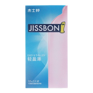 Jissbon Natural Latex Rubber Condom(Light and Thin）10Piece One Box Set (1)
